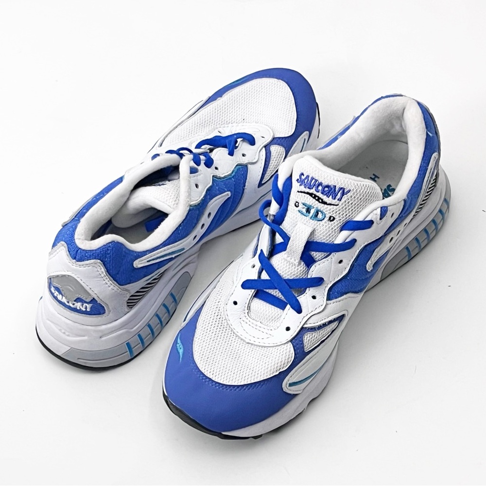 SAUCONY Royal Blue White 3D Grid Hurricane Lace Up Athletic Shoes Men’s Size 8.5